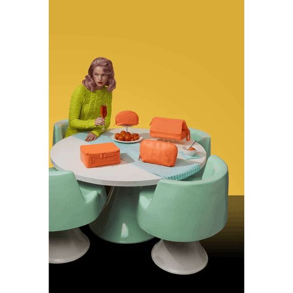 NWT Beis Cosmetic Case in ORANGE CREAMSICLE - Picture 5 of 5